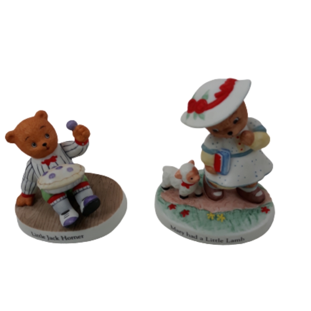 Bronson Collectible Little Jack Horner & Mary had a little lamb porcelain figure